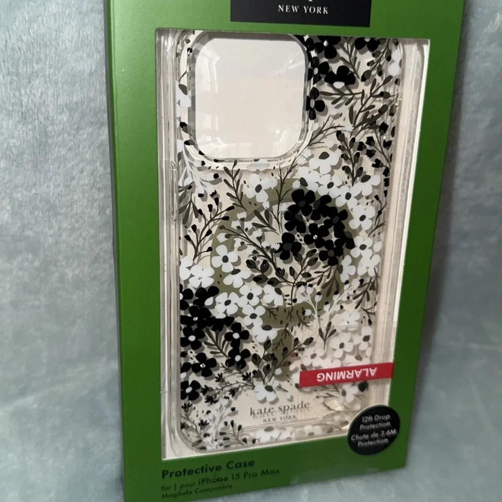 kate spade Black and White Floral iPhone 15 Pro Max Case